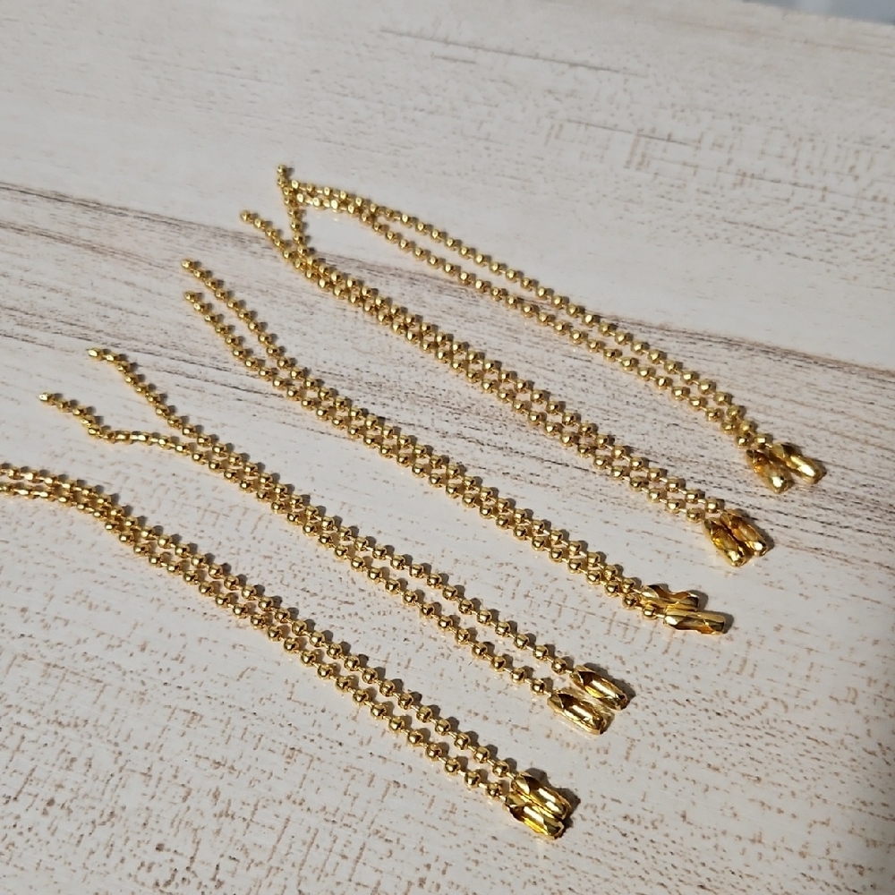 Gold Ball Chain Replacement For Bag Charms, 10 in Bundle